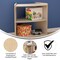 Flash Furniture Bright Beginnings Commercial Bow Front 2 Tier Wooden Classroom Open Corner Storage Unit, Natural MK-KE24060-GG - alternate 7